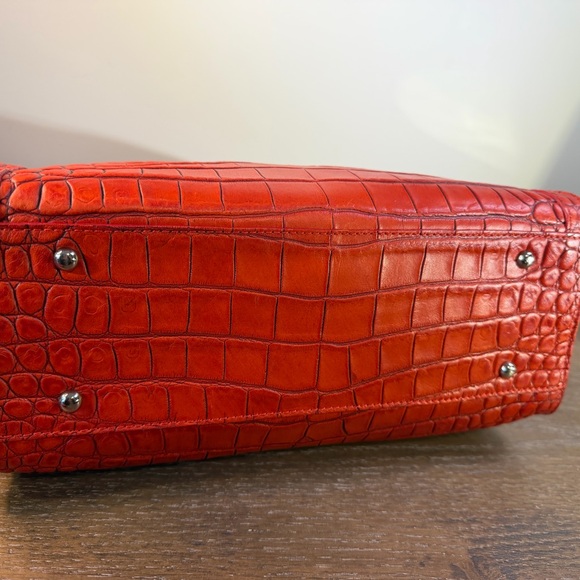 Dooney & Bourke Alto Leather Croc Embossed Satchel & wallet - Picture 8 of 17